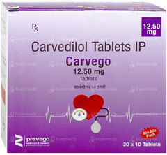 Carvego 12.5Mg Tablet 10 Carvego 12.5Mg Tablet 10
