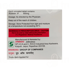 Acirax 800 MG Tablet 10 Acirax 800 MG Tablet 10