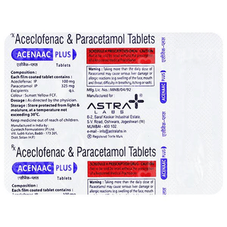 Acenaac Plus 100/325 Mg Tablet 10