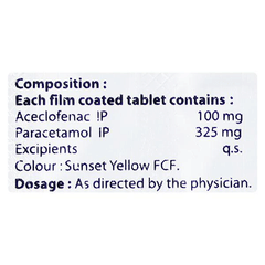 Acenaac Plus 100/325 Mg Tablet 10 Acenaac Plus 100/325 Mg Tablet 10