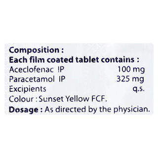 Acenaac Plus 100/325 Mg Tablet 10