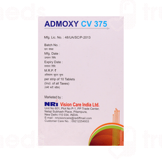 Admoxy Cv 375 MG Tablet 10