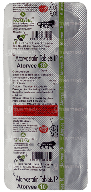 Atorvee 10 Tablet 10