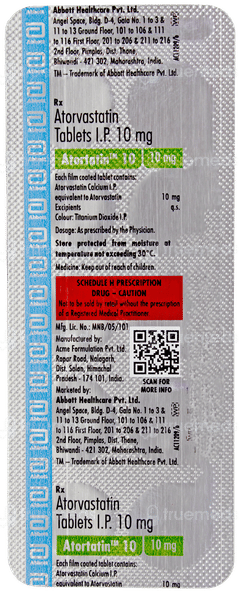 Atortatin 10 Tablet 10 Atortatin 10 Tablet 10
