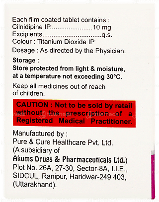 Cilnipine 10 Tablet 15