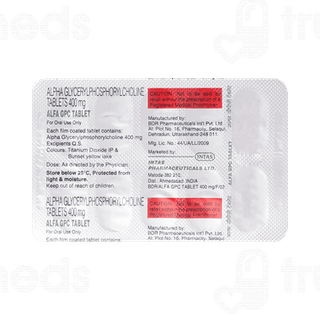 Alpha Gpc 400 MG Tablet 10