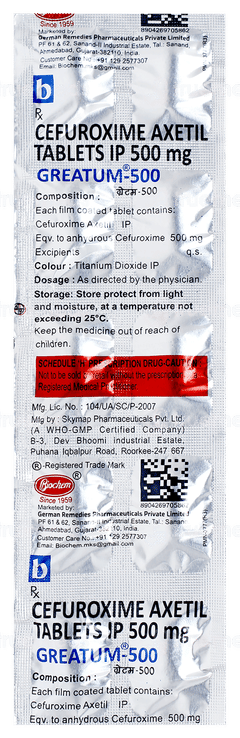 Greatum 500 Tablet 10 Greatum 500 Tablet 10