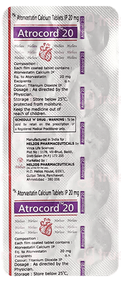 Atrocard 20 Mg Tablet 10 Atrocard 20 Mg Tablet 10