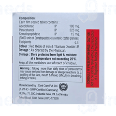 Acelet Sp 100/325/15 MG Tablet 10