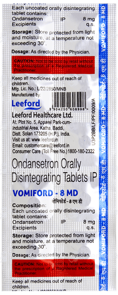 Vomiford 8 Md Tablet 10