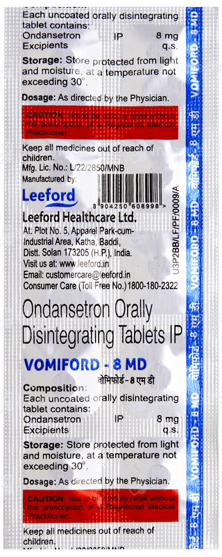 Vomiford 8 Md Tablet 10