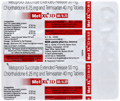 Met Xl 3d 50/6.25 Tablet 15