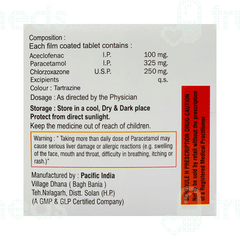 Acelive 100/325/250 MG Tablet Mr 10