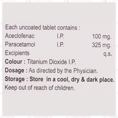 Acecloud P 100/325 Mg Tablet 10