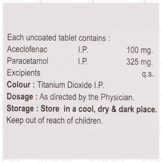 Acecloud P 100/325 Mg Tablet 10