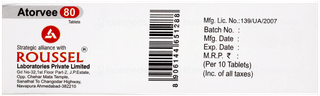 Atorvee 80 Tablet 10