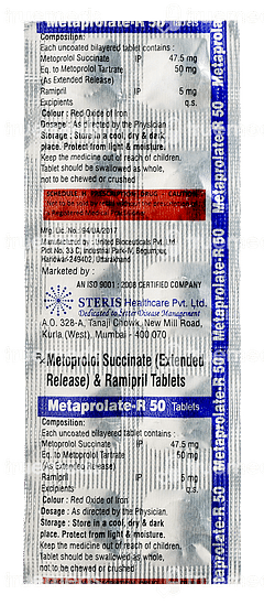 Metaprolate R 50/5 MG Tablet 10