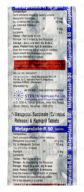 Metaprolate R 50/5 MG Tablet 10