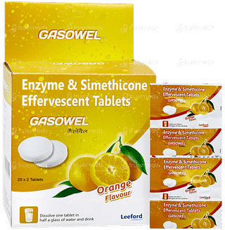 Gasowel Orange Flavour Effervescent Tablet 2