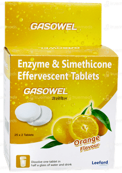 Gasowel Orange Flavour Effervescent Tablet 2