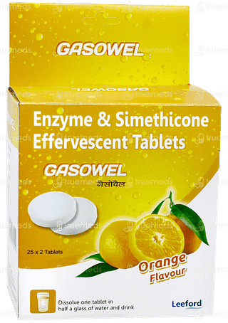 Gasowel Orange Flavour Effervescent Tablet 2