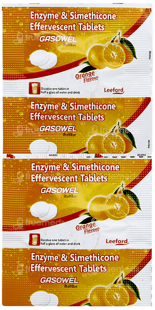 Gasowel Orange Flavour Effervescent Tablet 2