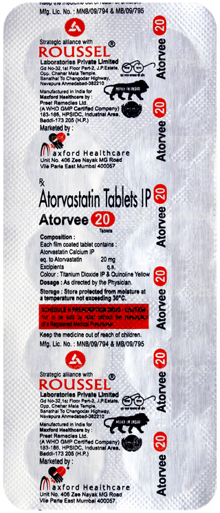 Atorvee 20 Tablet 10