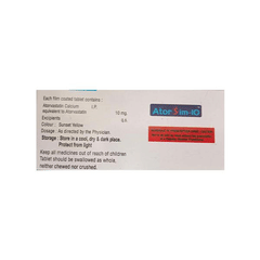 Atorsim 10 Mg Tablet 10 Atorsim 10 Mg Tablet 10