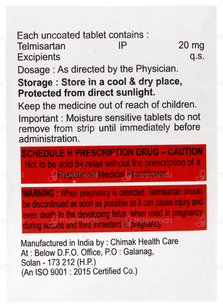 Telsig 20mg Tablet 15