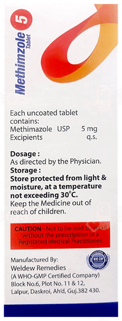 Methimzole 5 Tablet 10 Methimzole 5 Tablet 10