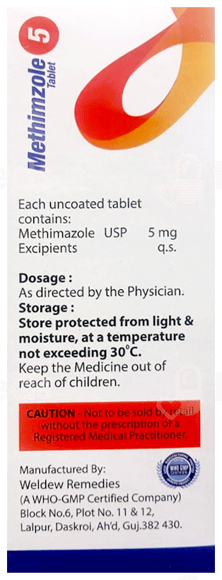 Methimzole 5 Tablet 10