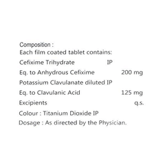 Auxime Cv 200/125 Mg Tablet 10 Auxime Cv 200/125 Mg Tablet 10