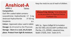 Anshicet A 5/60 Mg Tablet 10 Anshicet A 5/60 Mg Tablet 10
