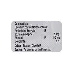 Amlomor A 5/50 Mg Tablet 10 Amlomor A 5/50 Mg Tablet 10