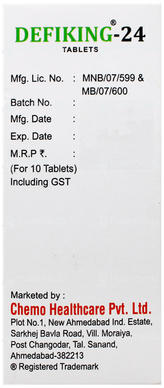 Defiking 24 Tablet 10 Defiking 24 Tablet 10