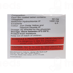 Acvilda M 50/1000 Mg Tablet 10 Acvilda M 50/1000 Mg Tablet 10