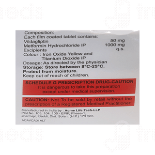 Acvilda M 50/1000 Mg Tablet 10