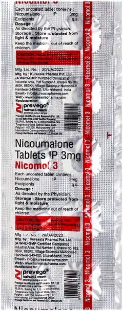Nicomol 3 Tablet 10 Nicomol 3 Tablet 10