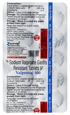 Valproval 500 Tablet 10