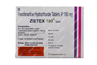 Zietex 180 MG Tablet 10