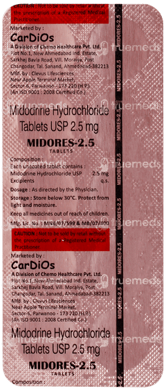 Midores 2.5 Tablet 10