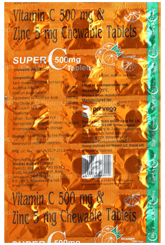 Super C Orange Flavour Chewable Tablet 10 Super C Orange Flavour Chewable Tablet 10