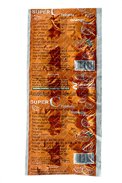 Super C Orange Flavour Chewable Tablet 10 Super C Orange Flavour Chewable Tablet 10
