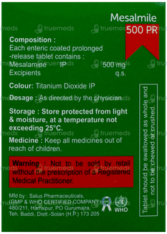 Mesalmile 500 Pr Tablet 10 Mesalmile 500 Pr Tablet 10