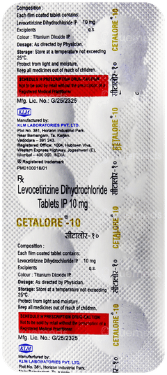 Cetalore 10 Tablet 10 Cetalore 10 Tablet 10