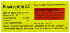 Ropinprime 0.5 Tablet 10 Ropinprime 0.5 Tablet 10