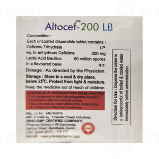 Altocef Lb 200 Mg/60 M Tablet 10