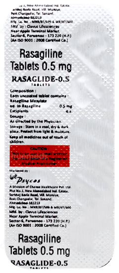 Rasaglide 0.5 Tablet 10