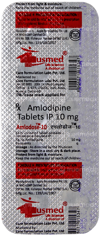 Amlodose 10 Tablet 10
