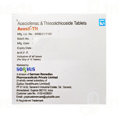 Acosil Th 100/4 MG Tablet 10 Acosil Th 100/4 MG Tablet 10